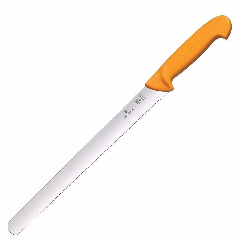 Couteau à Trancher Professionnel Denté Jaune 255 mm – Swibo