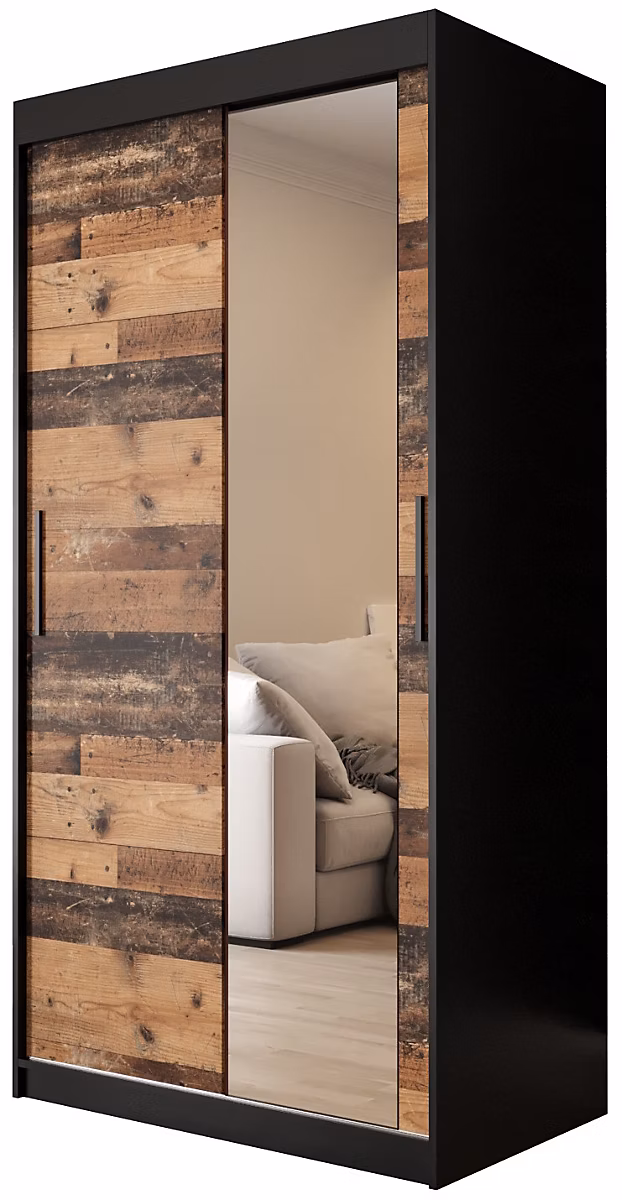 Armoire Old Style T2 a portes coulissantes H. 200 x L. 100 x P. 62 2 portes – Réf. MGXBYKTPZ5426556329