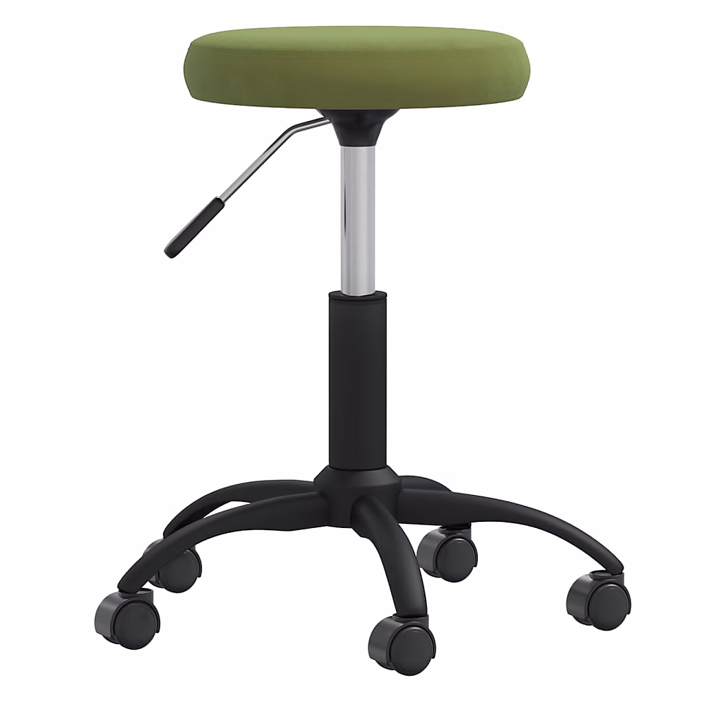 Chaise pivotante de bureau Vert clair Velours vidaXL – Réf. HBHVGJAIY1433747886