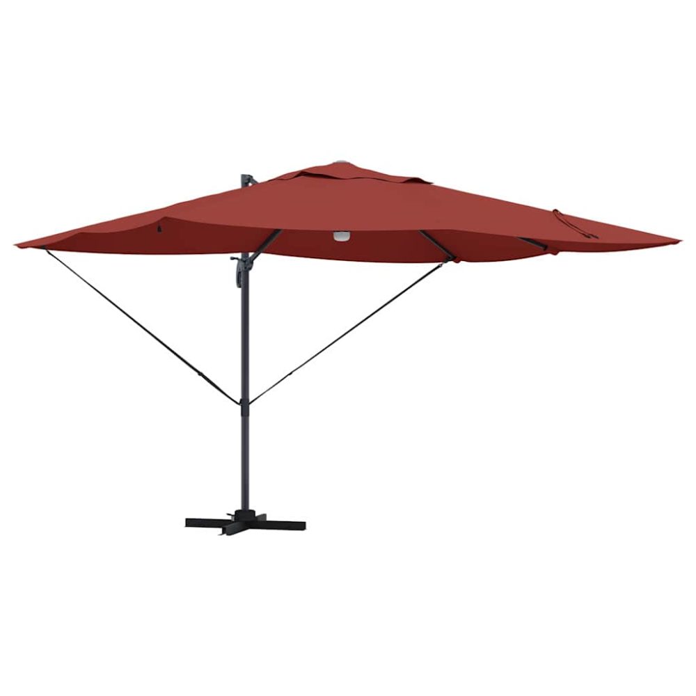 vidaXL Parasol Terre cuite 351 x 250 x 253 cm Polyester et Aluminium | 253 cm Polyester