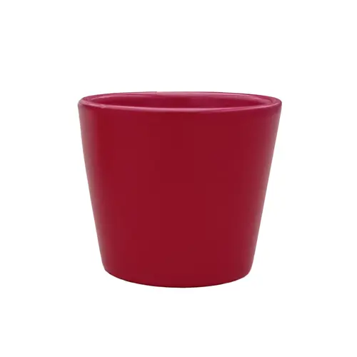 Cache-pot en céramique coloris rouge mat Fresh Baby R6 - Ø 7 x H 6 cm