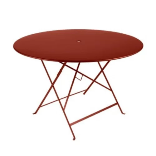 Table Pliante Bistro FERMOB ocre rouge Ø 117xh74