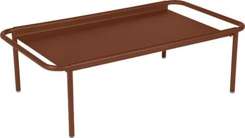 Table basse Coolside coloris ocre rouge en acier Fermob - 115 x 63 cm