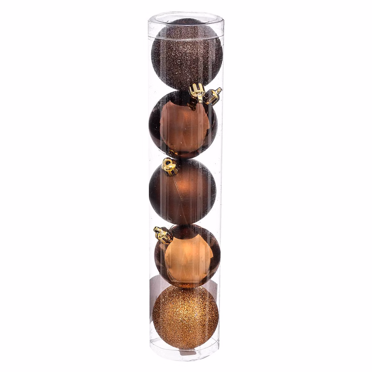Boule de Noël 50 mm x 5 Bronze – Atmosphera