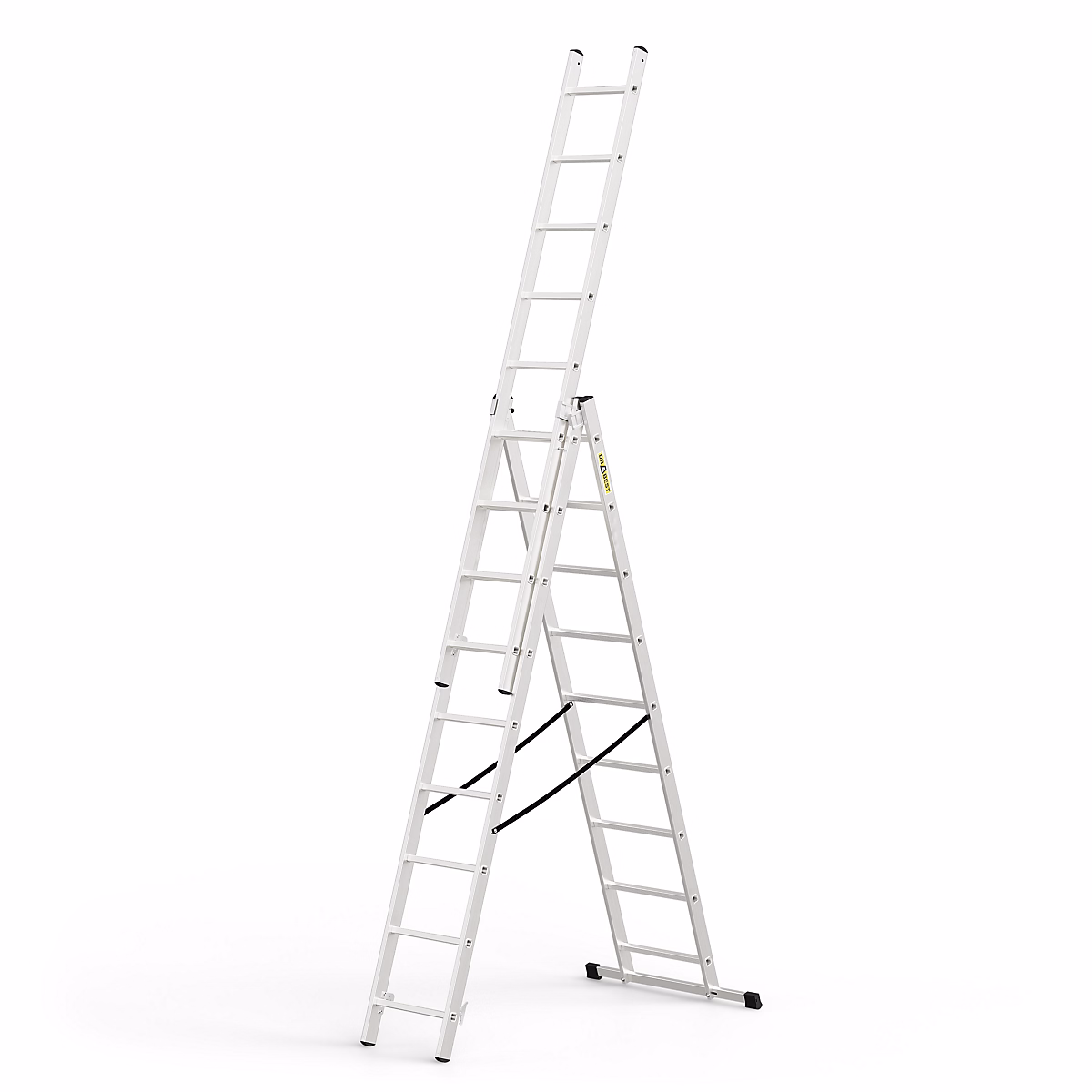 Échelle multifonction en aluminium DRABEST HOME 3x9 marches – capacité 150 kg, 1 pièce.