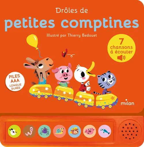 Livre sonore "Drôles de petites comptines" aux Éditions Milan