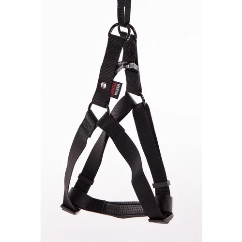 Harnais baudrier réglable noir pour chien - 4x90/110 cm