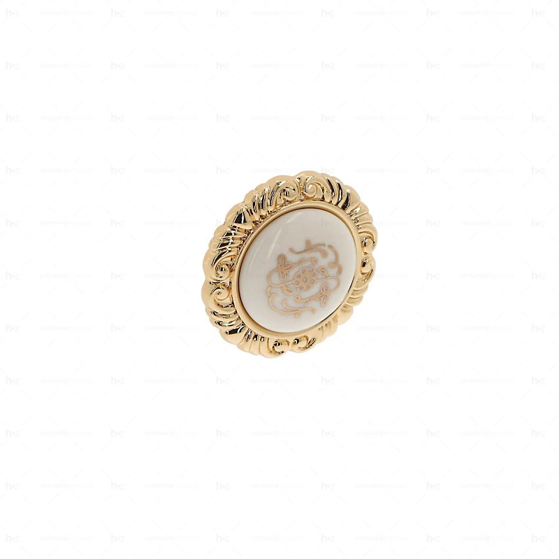 Poignée et bouton – Boutons pour meubles en zamac et Porcelaine Diamètre 41 plaqué or