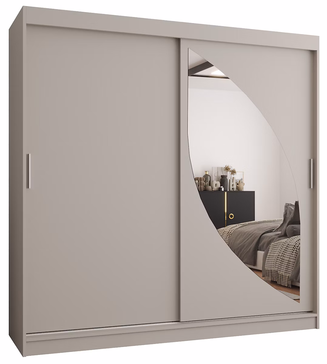 Armoire MILO à portes coulissantes H. 200 x L. 200 x P. 62 – 2 portes