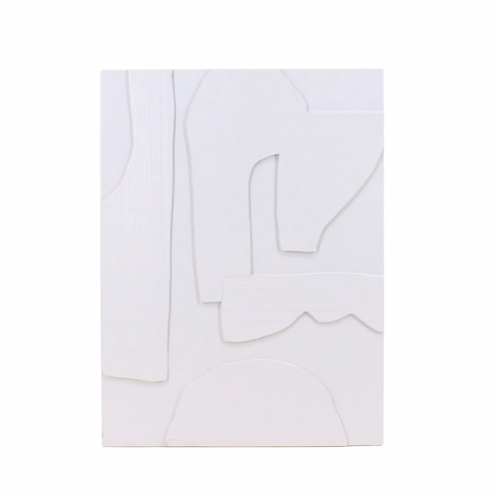 Cadre déco blanc formes géométriques 30 × 40cm