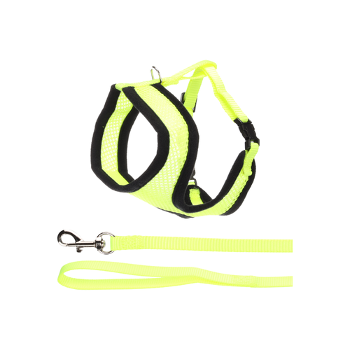 HARNAIS AVEC LAISSE POUR CHATON 'HARMS' FLAMINGO® - JAUNE - 28CM