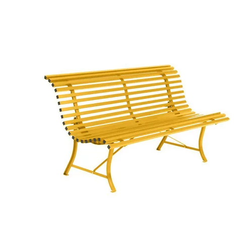 Banc coloris orange en acier Louisiane - 150 x 72 x 80 cm