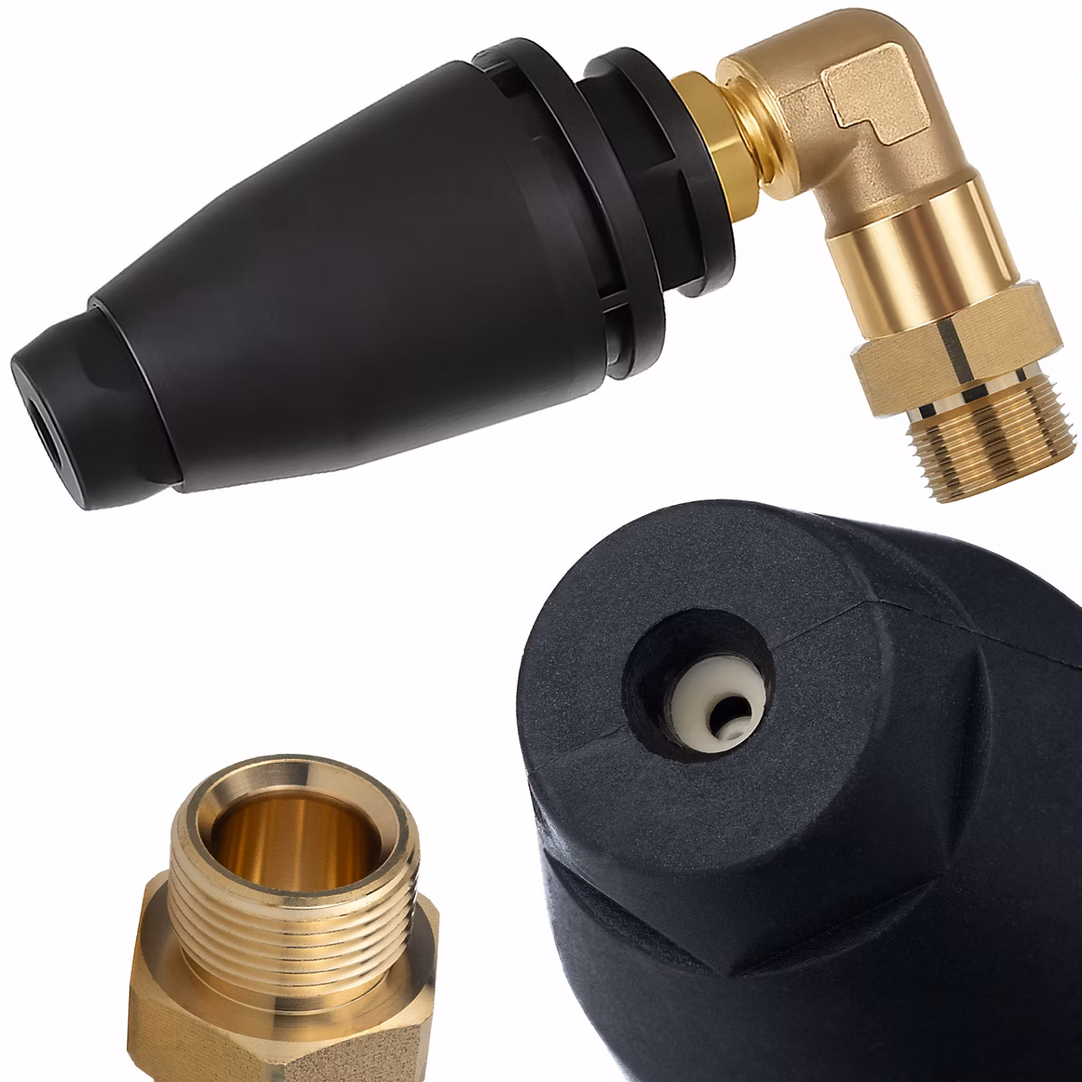 Buse Rotative Anglejet 90 Turbo – M22 × 1, 5 Filetage Extérieur 14 Mm, Nettoyage Haute Pression