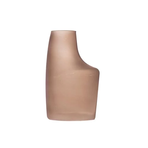 Vase en verre coloris marron Socco – 14,5 x 10 x H 23,5 cm