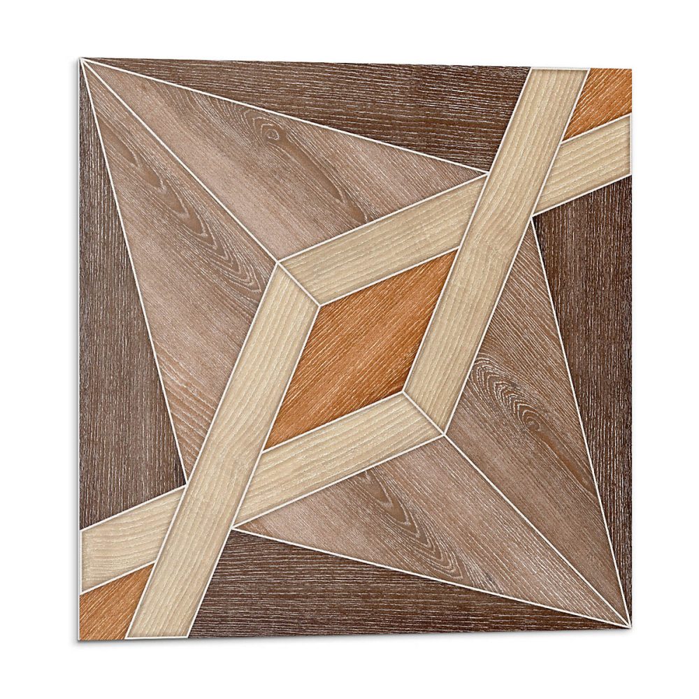 Adhésif Vinyle Carreaux Wallfluent 20 × 20 cm Motif Géométrique En Bois 20 pièces