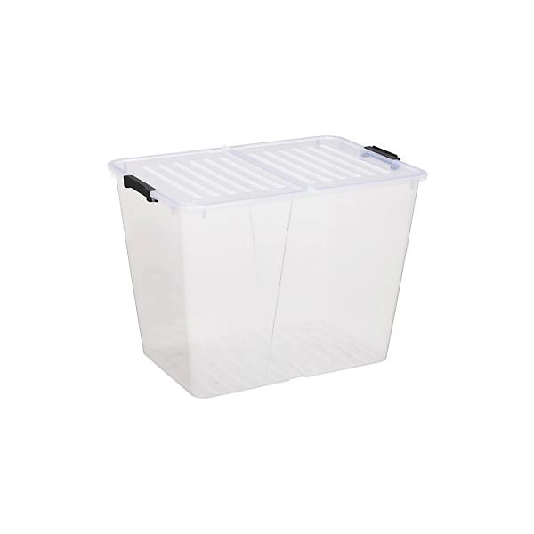 Boîte de rangement – Boite transparente avec couvercle pliant 65 litres