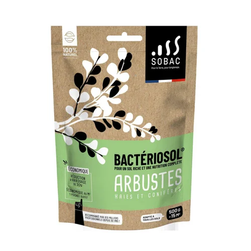 Bactériosol arbustes, haies, conifères 100 % naturel Sobac - 500 g
