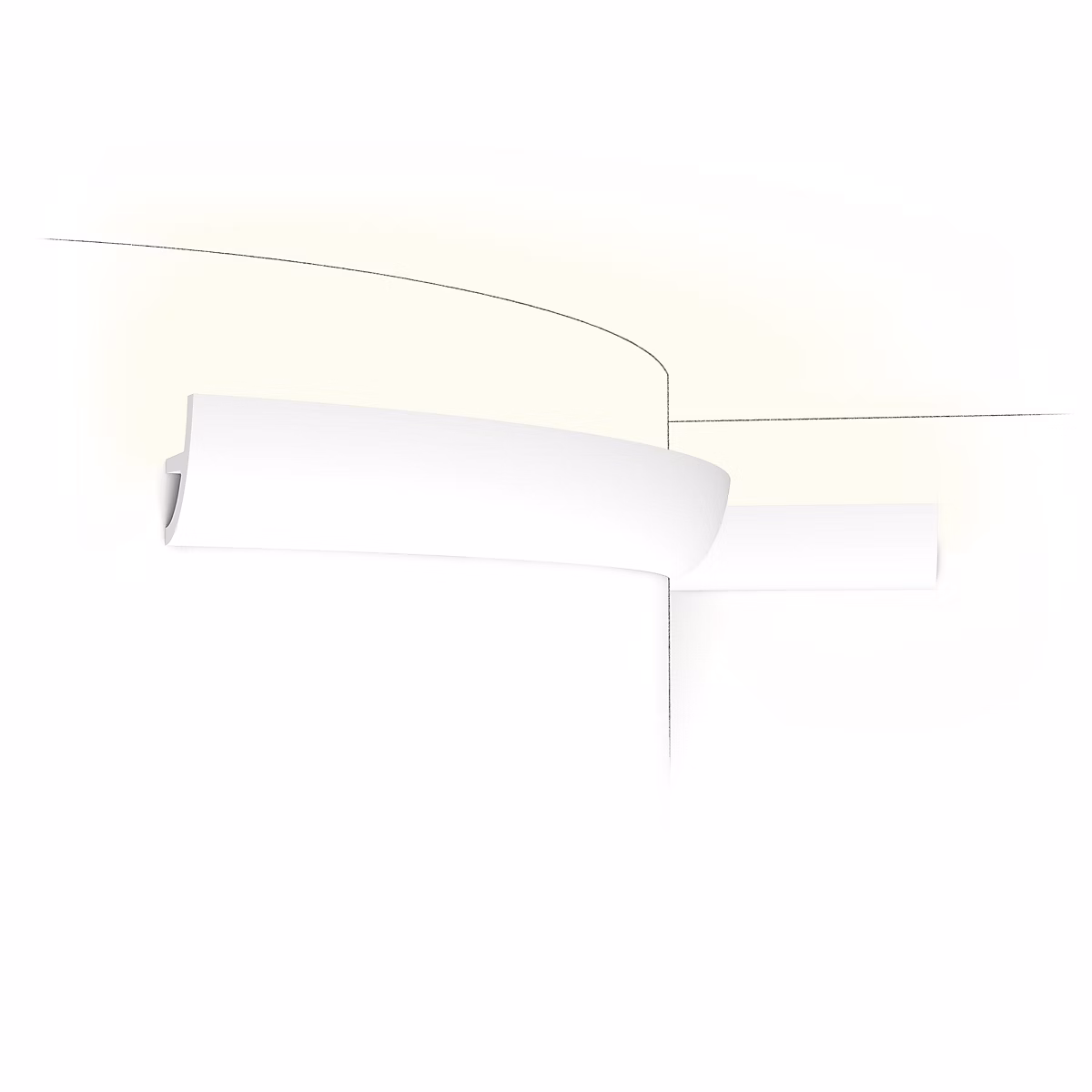 C373F Flexible Corniche Eclairage Indirect Polyuréthane Orac Decor Antonio Ulf Moritz – 8 × 5cm (h x p)