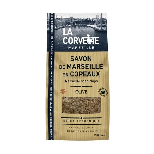 Sachet de Savon de Marseille en copeaux olive 750 g