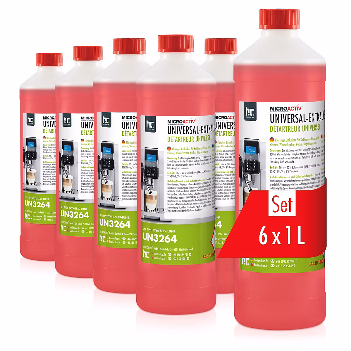 Détartrant Universel Microactiv Avec Indicateur De Couleur En Bouteille De 1 Lx6 – Réf. XONQHQLNY5410617245