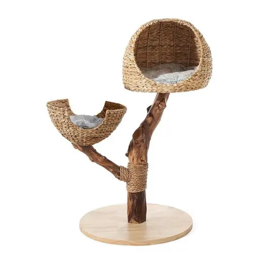 Arbre à chat coloris marron HamiForm AZKARA 02 - 60 x 60 x 110 cm