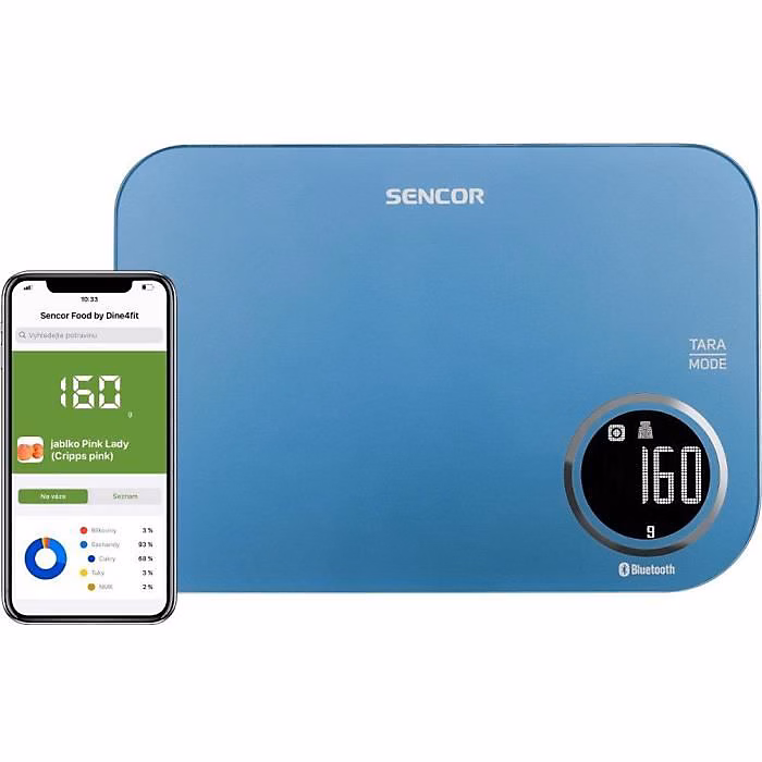 Petit électroménager – Balance de cuisine Sencor SKS 7072BL 5 kg bleu électronique précision 1 g