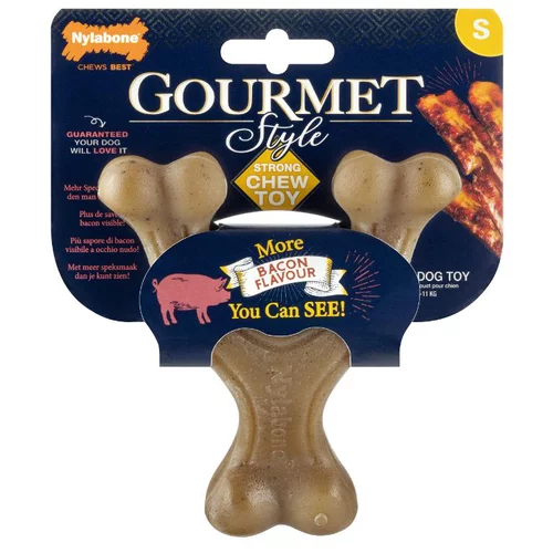 Jouet pour chien au bacon Nylabone Gourmet - Taille S