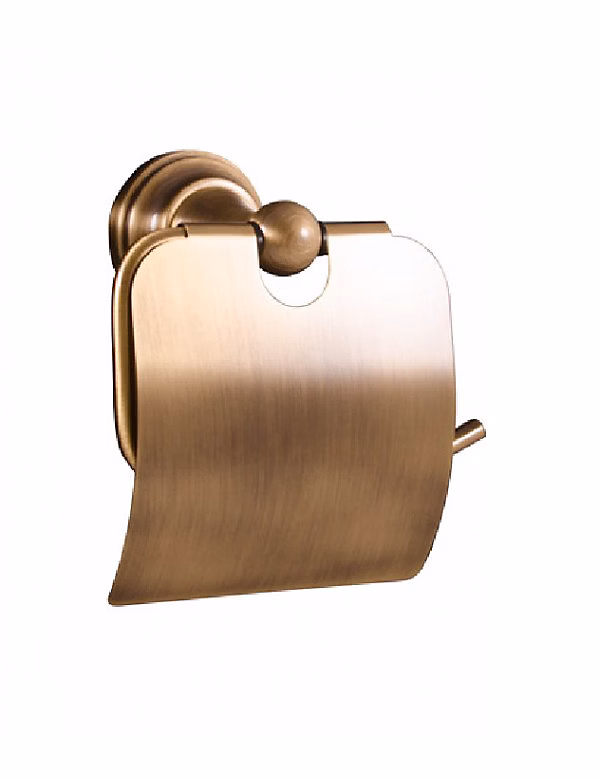 Dérouleur papier toilette rétro MORAVA en laiton bronze 13 – 65 × 7,85 × 14,55 cm