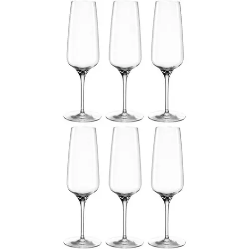 Coffret 6 flûtes en verre transparent Cesti - 240 ml