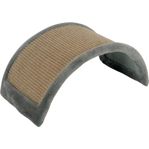 Griffoir à poser forme pont gris en bois et chanvre - 43 x 25 x 21 cm