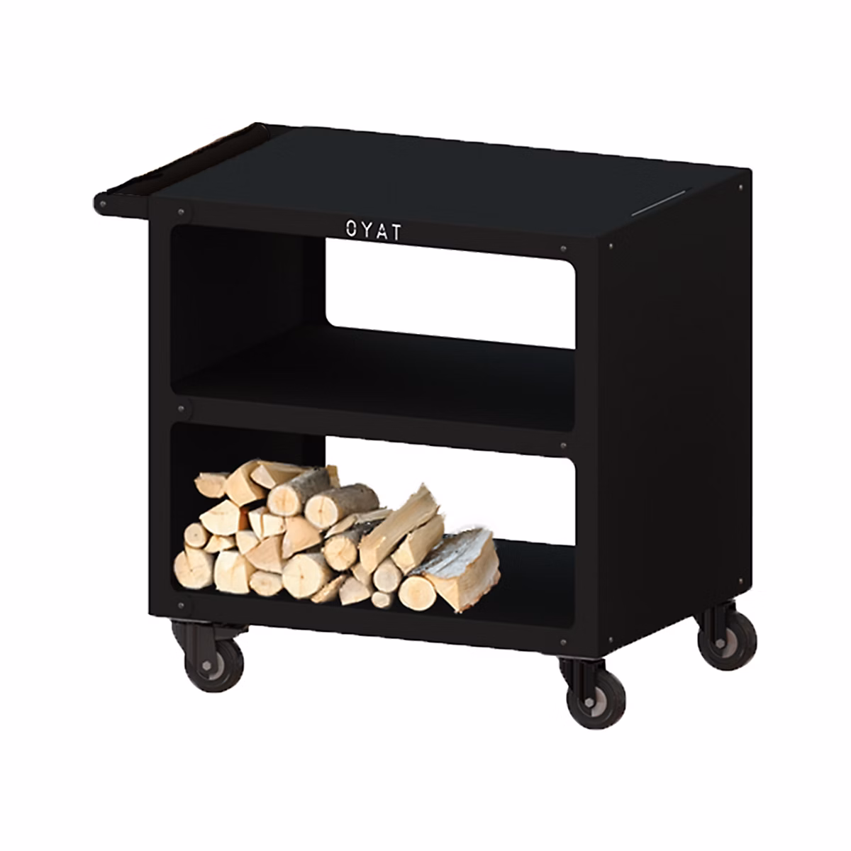 Salon et mobilier de jardin – Desserte pour brasero Oyat Pontaillac 80cm acier noir