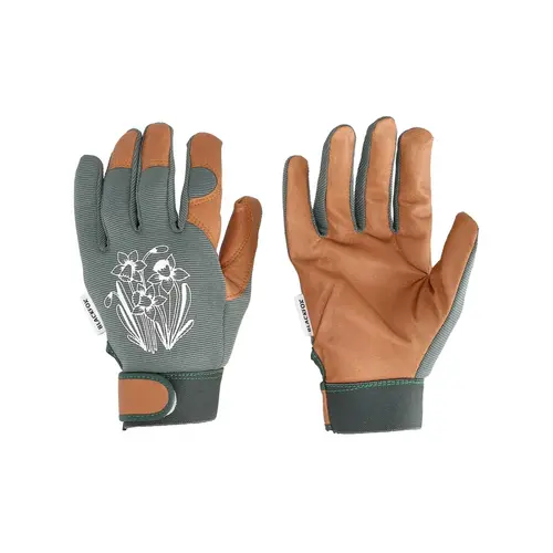 Gant Spring coloris vert kaki en maille polyester et cuir Blackfox - taille 7
