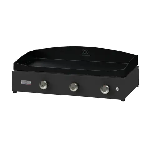 Plancha vintage gaz Pure 375 noir Le Marquier - L 76 x P 52 x H 27 cm