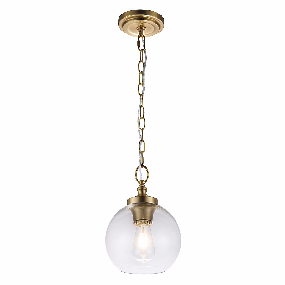Elstead Feiss Tabby Dome Suspension Plafonnier Laiton Bruni – Réf. HWREDOFGP7472774193