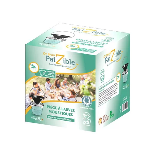 Piège à larves de moustique Or brun Paizible - Pack de 5