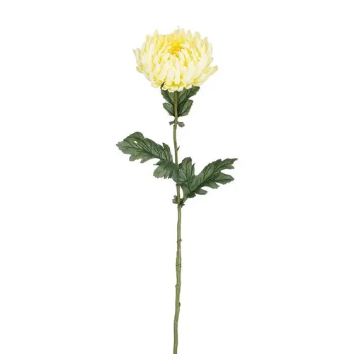 Tige de chrysanthème artificiel en plastique recyclé jaune - 76 cm