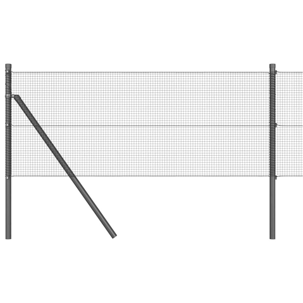 vidaXL Clôture en fils soudés pour fixation au sol 10 x 0,4 m Gris – Aménagement du jardin