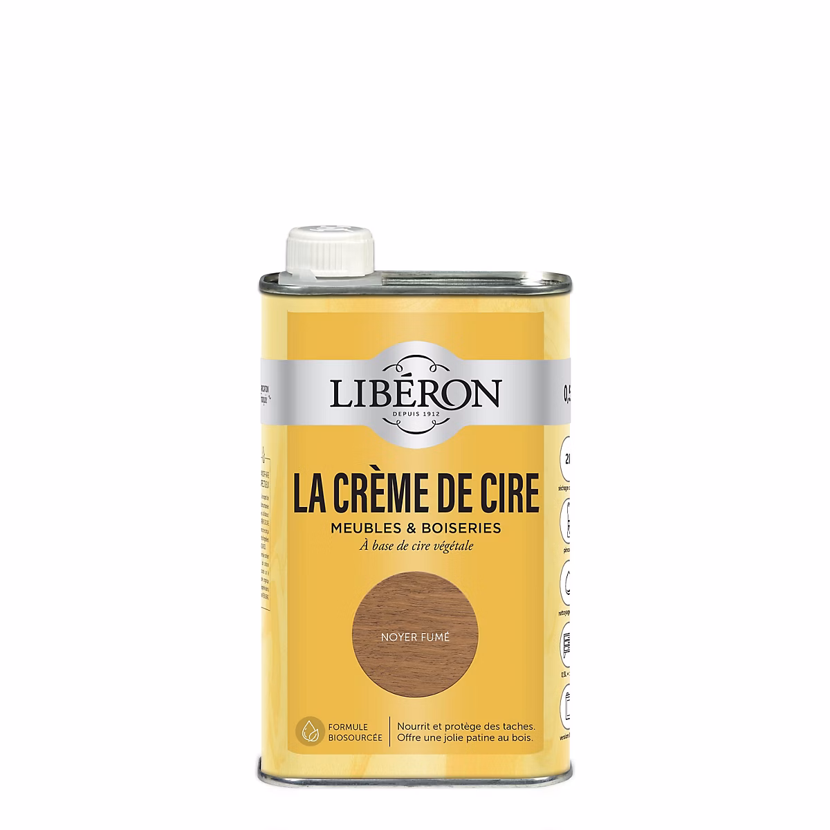 Relooking et peinture pour bois, meuble et objet – Crème de cire liquide meubles et boiseries Libéron noyer 500ml