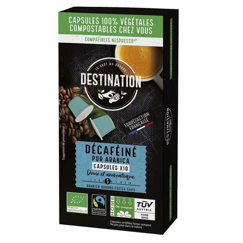 café capsules compostable deca bio - 10 X 5,5 g