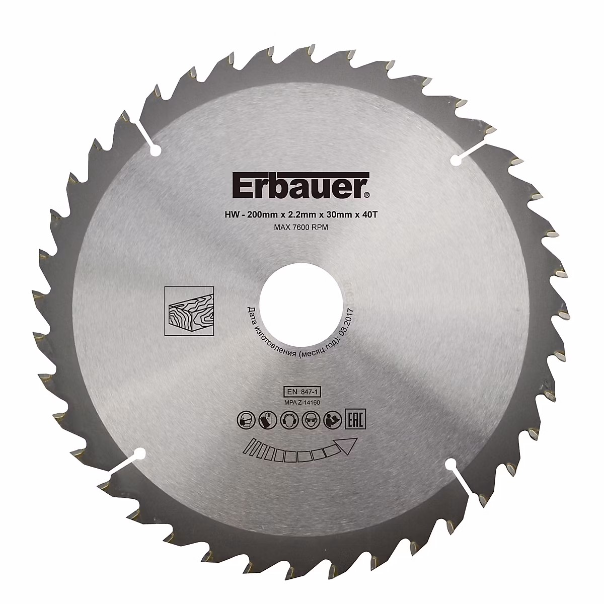 Lame et accessoire de scie – Lame scie circulaire TCT Ø200 x30/20/16 Moyenne 40 dents