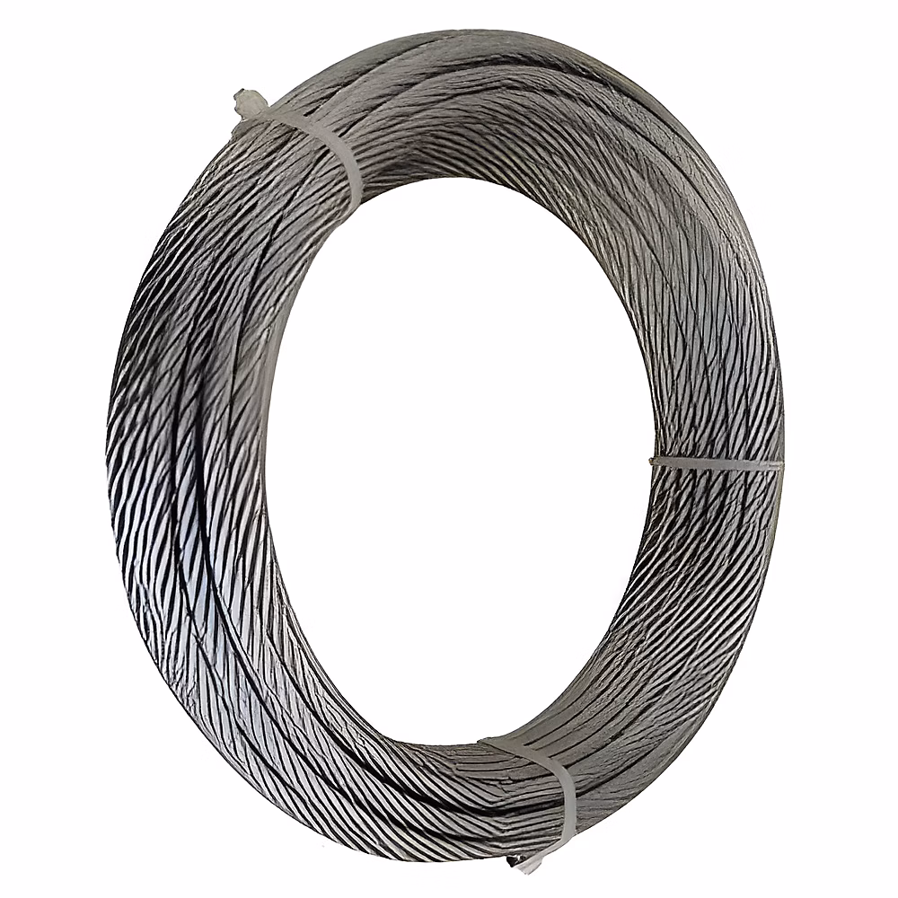 Câble souple diam. 6 mm – torons 7 x 7, 25 mètres, Inox 316