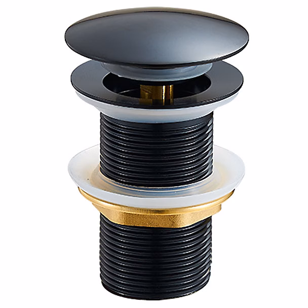 Rangement de cuisine – Bouchon de vidange universel sans tropplein bouchon de vidange noir pour évier