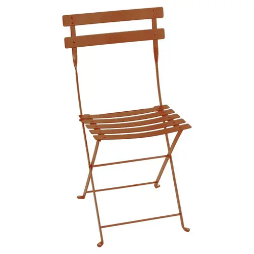 Chaise pliante Bistro Fermob coloris orange en acier - 38 x 40 x 82 cm