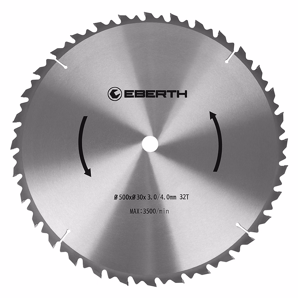 EBERTH Lame de Scie Circulaire en Acier avec Dents en Carbure Diamètre 500mm – Alésage 30mm, Épaisseur de la Lame 3mm