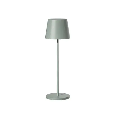 Lampe de table touch sans fil en aluminium vert Kelly Olive - Ø 10 x H 38 cm