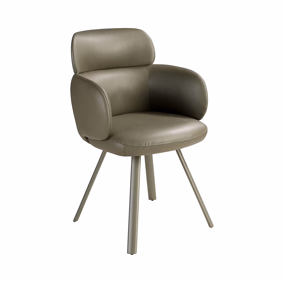 Chaise pivotante en similicuir vert olive – Réf. ZNISITYDT5331670786
