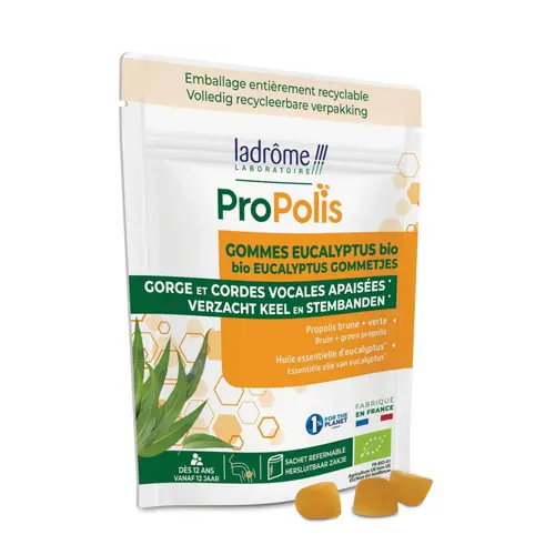 Gommes à la propolis et eucalyptus bio Ladrôme – 45 g