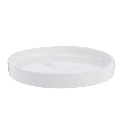 Soucoupe Subly en céramique blanc émaillée - Ø 18 x 2,2 cm