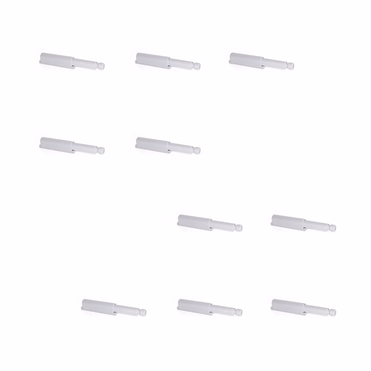 Emuca serrures de porte à visser sur meubles Push Latch | plastique – gris – lot de 10