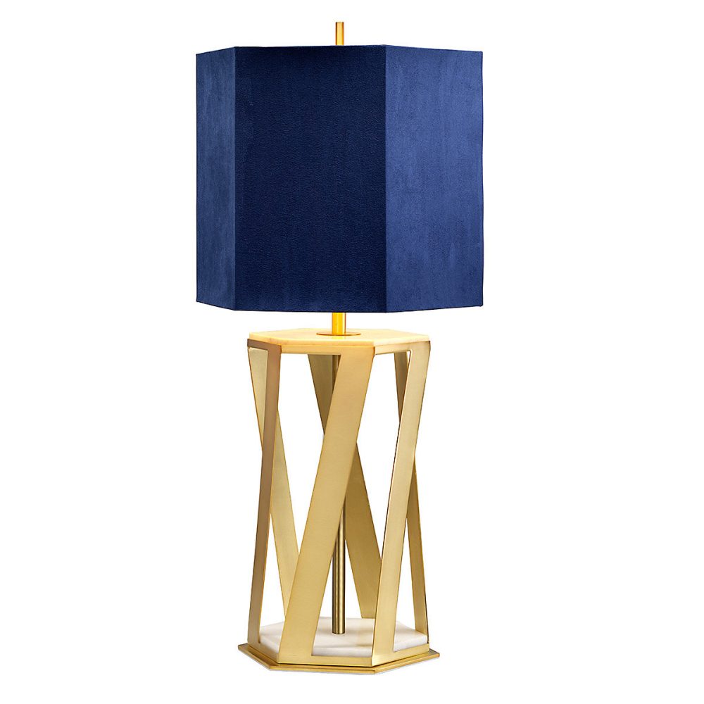 Elstead Apollo – Lampe de table à 1 lumière, laiton brossé, E27